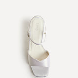 Juliette Bridal Ivory Satin Block Heeled Sandals