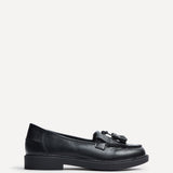 Kassidy Wide Fit Black Faux Loafers