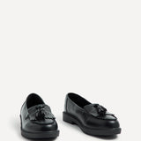 Kassidy Wide Fit Black Faux Loafers