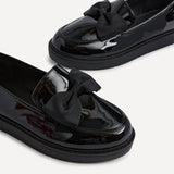 Kailey Wide Fit Black Patent Loafers