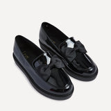 Kailey Wide Fit Black Patent Loafers