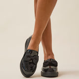 Kailey Wide Fit Black Patent Loafers