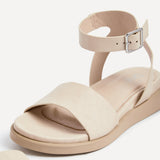 Kara Nude Faux Leather Flatform Sandals