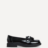 Kassidy Wide Fit Black Patent Loafers