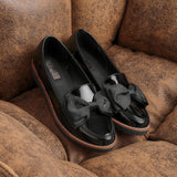 Katia Black Patent Loafers