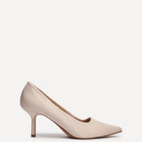 Kat Nude Faux Suede Court Heels