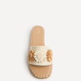 Kelani Ivory Raffia Sliders