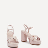 Keliah Nude Patent Platform Heels
