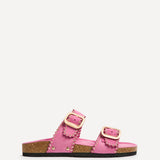 Kelsie Fuchsia Double Buckle Sandals