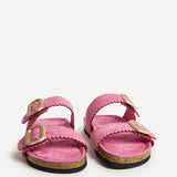 Kelsie Fuchsia Double Buckle Sandals