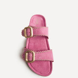 Kelsie Fuchsia Double Buckle Sandals
