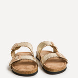 Kelsie Gold Double Buckle Sandals