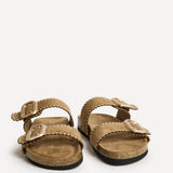 Kelsie Mocha Double Buckle Sandals