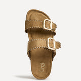 Kelsie Mocha Double Buckle Sandals