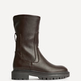 Kenzie Wide Fit Brown Mid Length Chelsea Boots