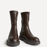 Kenzie Wide Fit Brown Mid Length Chelsea Boots
