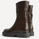 Kenzie Wide Fit Brown Mid Length Chelsea Boots