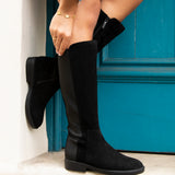 Knight Black Long Stretch Boots