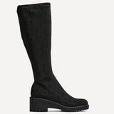 Kortina Black Wedged Long Boots