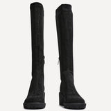 Kortina Black Wedged Long Boots