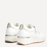 Kyla White Wedge Trainers