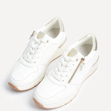 Kyla White Wedge Trainers