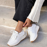 Kyla White Wedge Trainers