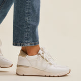 Kyla White Wedge Trainers