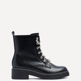 Lacey Black Laced Military Boots