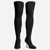 Laney Black Thigh High Stiletto Boots