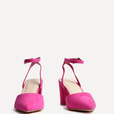 Larsa Wide Fit Pink Faux Suede Court Heels