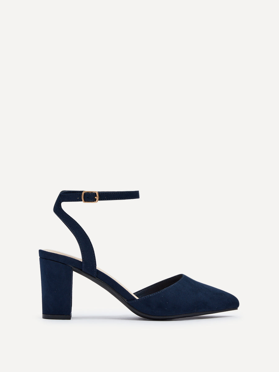 Larsa Wide Fit Faux Suede Court Heels