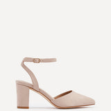 Larsa Wide Fit Nude Faux Suede Court Heels