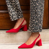 Laurel Red Block Court Heels