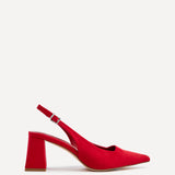 Laurel Red Block Court Heels