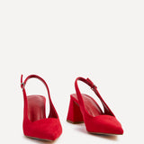 Laurel Red Block Court Heels