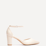 Leona Nude Faux Leather Court Heels