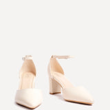 Leona Nude Faux Leather Court Heels