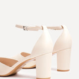 Leona Nude Faux Leather Court Heels