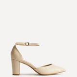 Leona Nude Faux Leather Court Heels