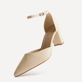 Leona Nude Faux Leather Court Heels