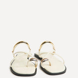 Lillie Ivory Toe Ring Flat Sandals