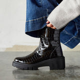 Limited Black Croc Ankle Boots