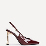 Lizzie Burgundy Stiletto Court Heels