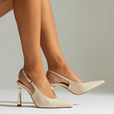 Lizzie Nude Stiletto Court Heels
