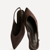 London Brown Ballet Flats