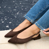 London Brown Ballet Flats