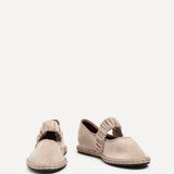 Lorella Beige Faux Suede Mary Jane Pumps