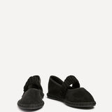 Lorella Black Faux Suede Mary Jane Pumps