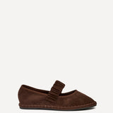 Lorella Brown Faux Suede Mary Jane Pumps